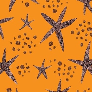 Starfish // Orange & Black // Colorway 1
