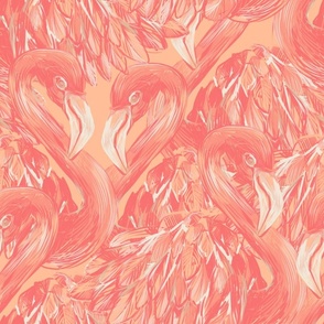 Pink fuzz flamingo