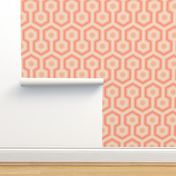 Pantone Peach Fuzz Color of the Year 2024 hexagonal modern geometric large scale for wallpaper