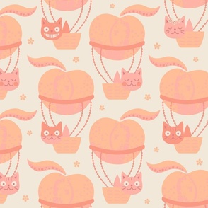 purr-fect peach fuzz cat float l pantone 2024