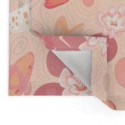 Pantone Color of the year 2024 Peach  Fuzz calm Koi and Lilly Padd