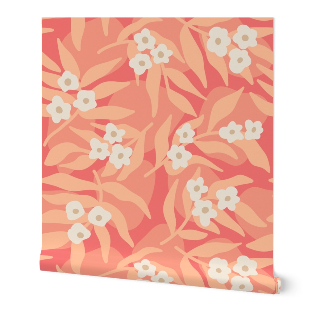 Peach Fuzz Modern Whimsy Florals