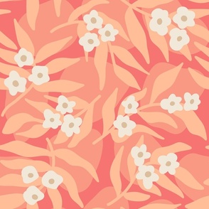 Peach Fuzz Modern Whimsy Florals