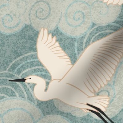 Crane Flight in blue sage - large - 14”