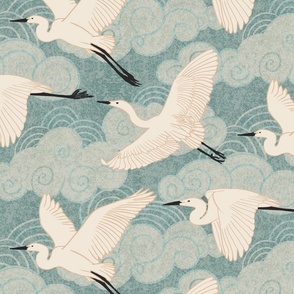 Crane Flight in blue sage - large - 14”