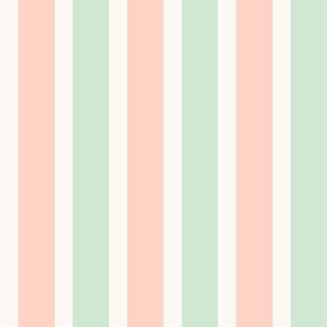 Indian Summer stripe- minty peach