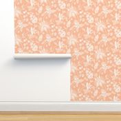 Pantone Color of the Year 2024 Peach Fuzz Indian Floral
