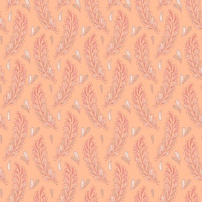 Foliage Motifs Peach Fuzz - Pantone Color of the Year 2024