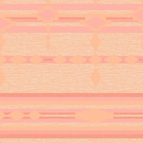 Peach Fuzz white wash Southwestern Boho Serape