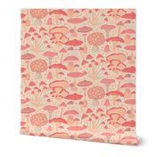 Mushroom Wonderland - Peach Coral Orange