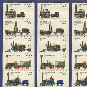 Train stamp large scale- navy 
