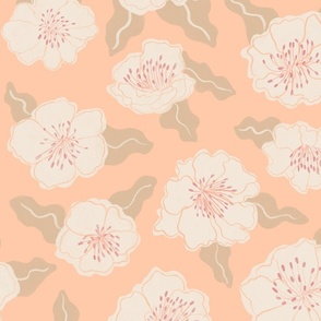 Pantone Color of the Year Peach Fuzz - Peach Blossoms Large