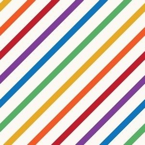 small rainbow stripe / diagonal / thin