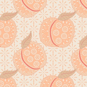 Patterned Peaches in Pantone Peach Fuzz