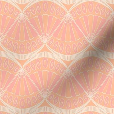 (M) Peachy seashells  geometric Medium