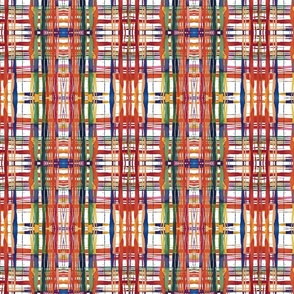 Bold And Bright Color  , water color effect , plaid pattern