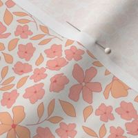 Botanical Ditsy feminine floral  in peach fuzz