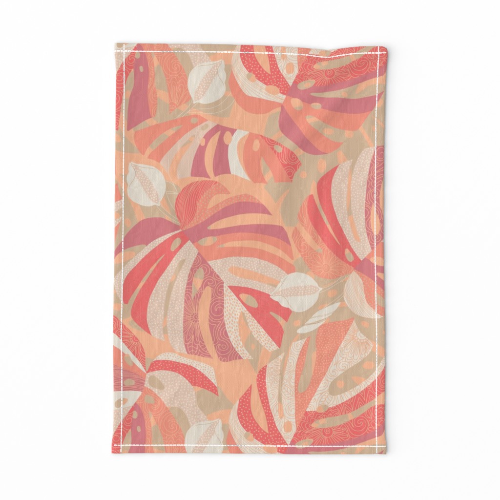 Monstera Peach Pantone 2024