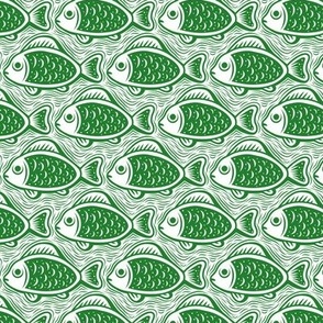 3052 C Small - block print fishes