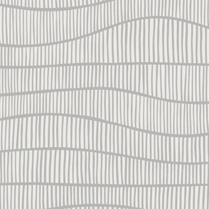 striped waves landscape - stripes - ligth grey