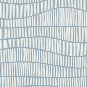 striped waves landscape - stripes - ligth blue grey