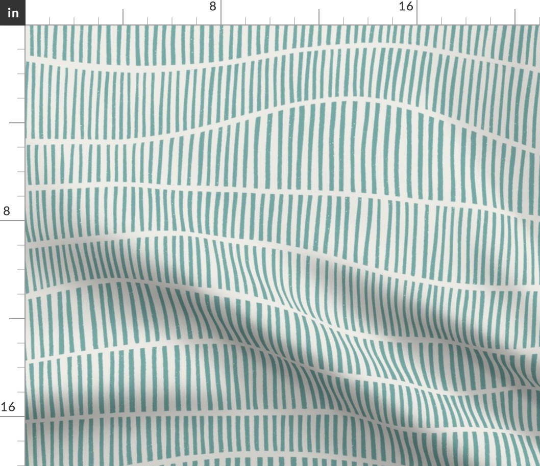 striped waves landscape - stripes - aqua