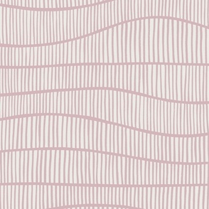 striped waves landscape - stripes - pale pink