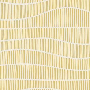 striped waves landscape - stripes - golden yellow