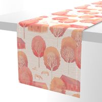 Horse Farm Modern Toile in Pantone Peach Fuzz Color of the Year 2024