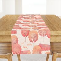 Horse Farm Modern Toile in Pantone Peach Fuzz Color of the Year 2024