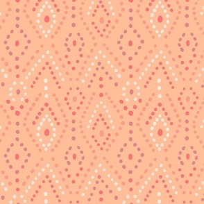 Pantone Peach Fuzz Tribal Dots
