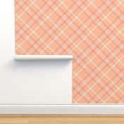 Peach Fuzz Plaid / Tartan (Diagonal) 16" repeat