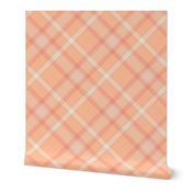 Peach Fuzz Plaid / Tartan (Diagonal) 16" repeat