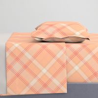 Peach Fuzz Plaid / Tartan (Diagonal) 16" repeat