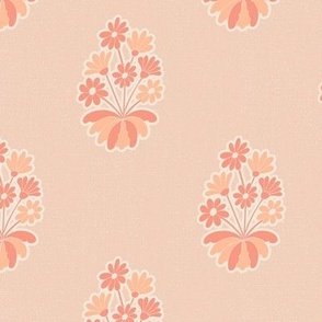 Medium – petit floral sprig in Peach Fuzz pantonecoty2024 – Peach, Peach Purée