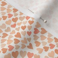 Scallop Hearts - Terracotta Offwhite Mini Scale 3,5''