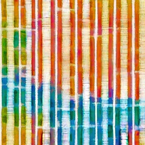 watercolor yellow red blue stripes
