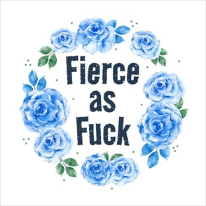 18x18 Panel Fierce as Fuck Sweary Floral for DIY Throw Pillow Cushion Cover Tote Bag