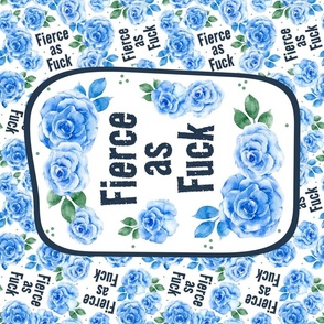 Large 27x18 Panel Fierce as Fuck Sweary Floral for Wall Hanging or Tea Towel copy