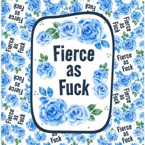 14x18 Panel Fierce as Fuck Sweary Floral for DIY Garden Flag Small Wall Hanging or Tea Towel