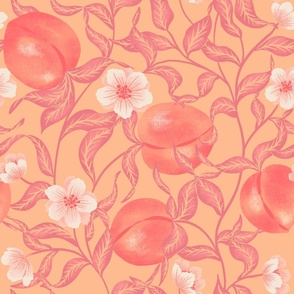 Peach Fuzz Pantone Peach Plethora Palette - Large Scale Full Drop