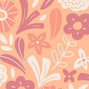 Peach flower pattern