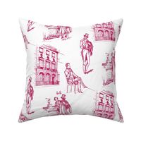 Gay Toile™- Mr. Wilde's Club for Gentlemen- Magenta on White