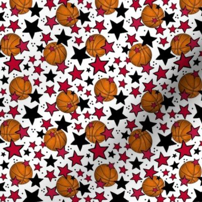 Small Scale Team Spirit Basketball with Stars in Chicago Bulls Red and Black