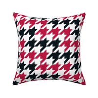 Large Scale Team Spirit Basketball Houndstooth in Chicago Bulls Red and Black