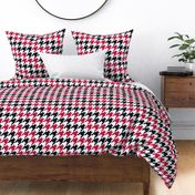 Large Scale Team Spirit Basketball Houndstooth in Chicago Bulls Red and Black