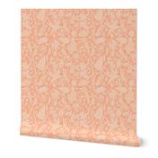 Peach Fuzz Forest Floor Tapestry