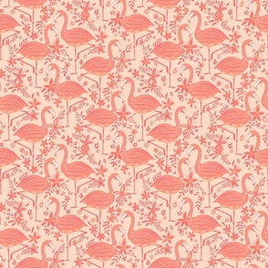 Peachy Pink Flamingos - Medium