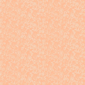 Fuzzy Daydream/  Jumbo Scale /  Light Pink Peach Boho Indian Botanical Print