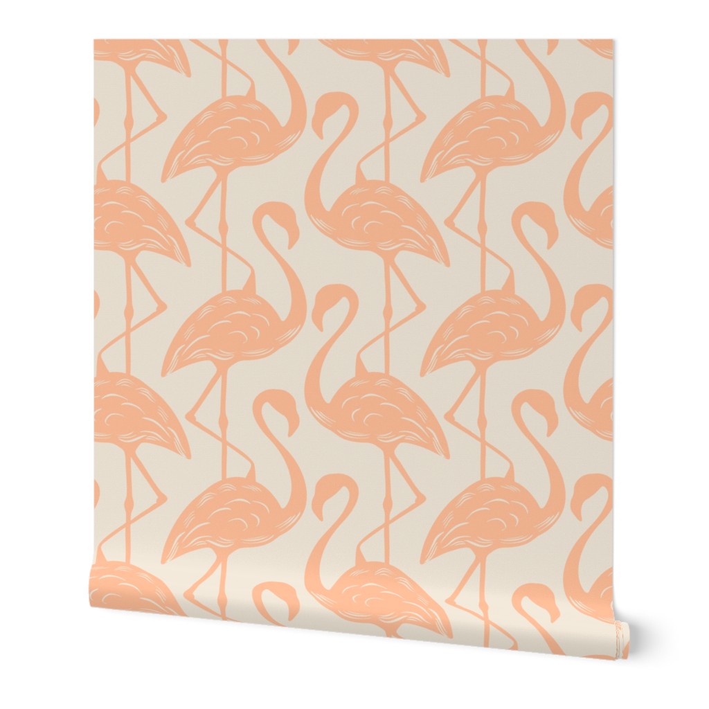 Flamingo Flamboyance in Peach Fuzz